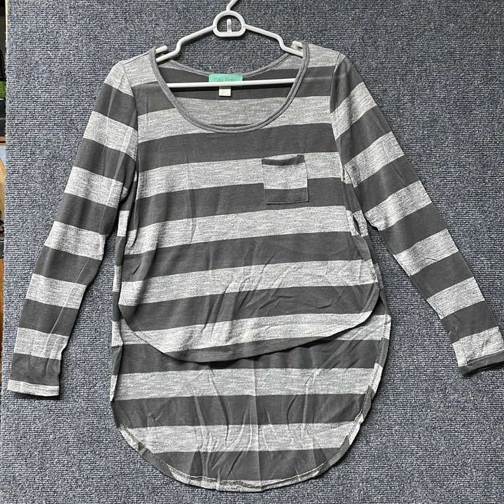 High-Lo long-sleeved shirt